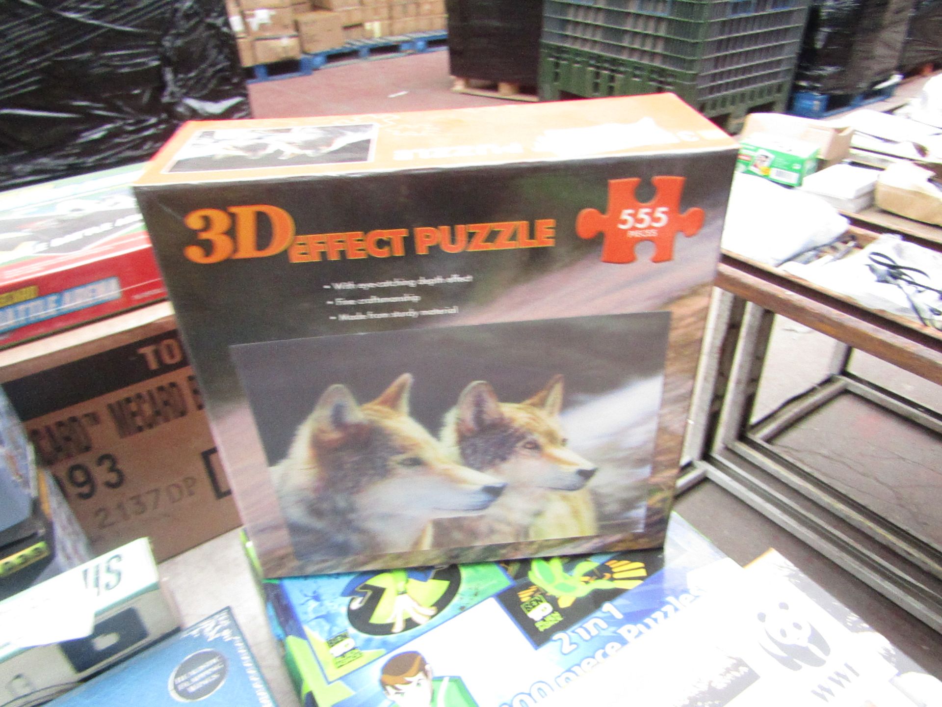 3D Effect Puzzle - 555 Pieces - Wolves -