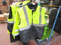 Scuders - 2-Toned 3M Scotchlite Reflective Material Hi-Vis Yellow Work Gilet/Body Warmer - Size