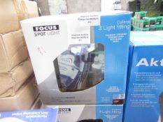 1x Focus spotlight - 3 light fittings - looks to be unused.