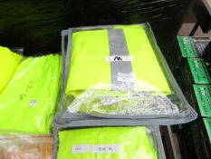 3x Unbranded - Hi-Vis Green Work Trousers - Size Medium - Unused & Packaged.