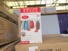 4x Sigiller Space - Box of 2 Clear Hanging Wardrobe Vaccum Storage bags - RRP £14.99 - Unchecked &