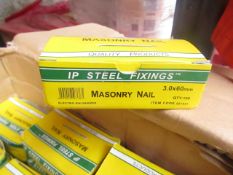 8x Ip Steel Fixings - Masonry Nail's (3.0 X 60mm) Boxes Of 100 - Unused & Boxed.