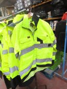 L.Brador - 3M Scotchlite Reflective Material Hi-Vis Yellow Work Jacket With Utility Pockets - Size