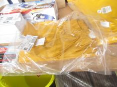 PVC Work Trousers - Light Yellow Mustard - Size Medium - Unused & Packaged.