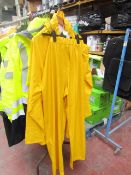 1x Unbranded - PVC Waterproof Jacket Mustard Yellow - Size 2XL - Unused. 1x Unbranded - PVC