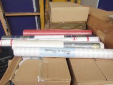 Box of Assorted WallPaper Rolls - Colour/Design/ Roll Length May Differ - All Appear to Look Unused,