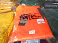 3x Vizwear - Hi-Vis Orange Polycotton Shorts - Size 3XL - Unused & Packaged.