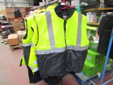 Scuders - 2-Toned 3M Scotchlite Reflective Material Hi-Vis Yellow Work Gilet/Body Warmer - Size