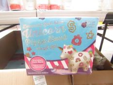 1x Decorate your own unicorn piggy bank - new & packaged.