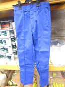 2x Benchmark - Royal Blue Work Trousers - Size 28R - Unused.