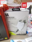 1x X4 wireless sport headphones - unchecked & boxed - RRP £66