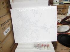 Box Containing 10x DIY Painting By Numbers - Design May Differ - Size 40 x 50cm - Unused &