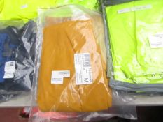 3x Unbranded - PVC Light Yellow Mustard Work Trousers - Size Medium - Unused & Packaged.