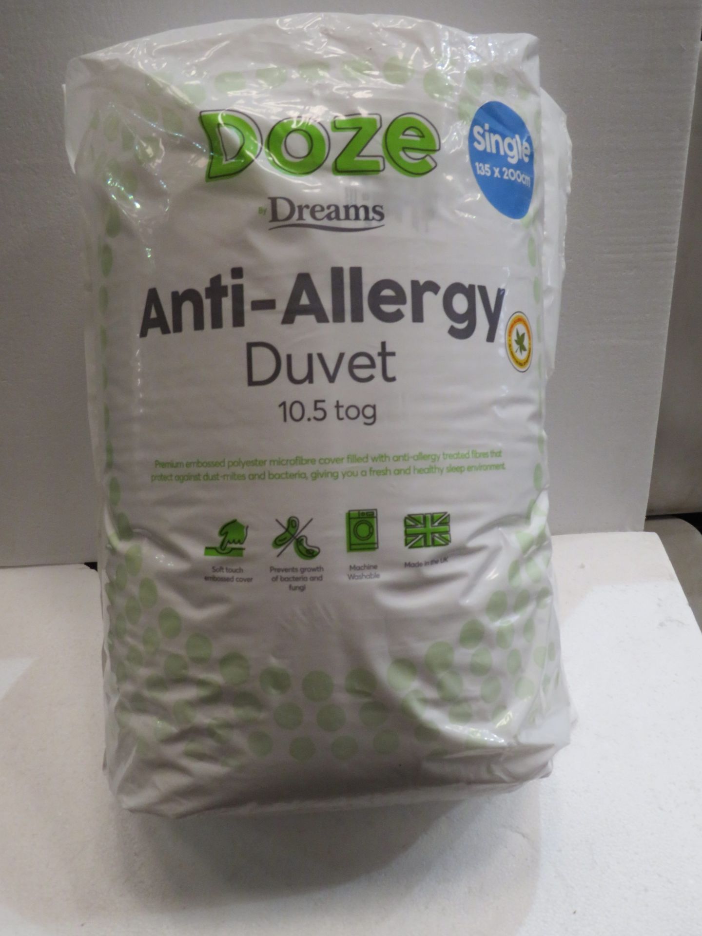 Doze anti-allergy duvet 10.5 Tog single