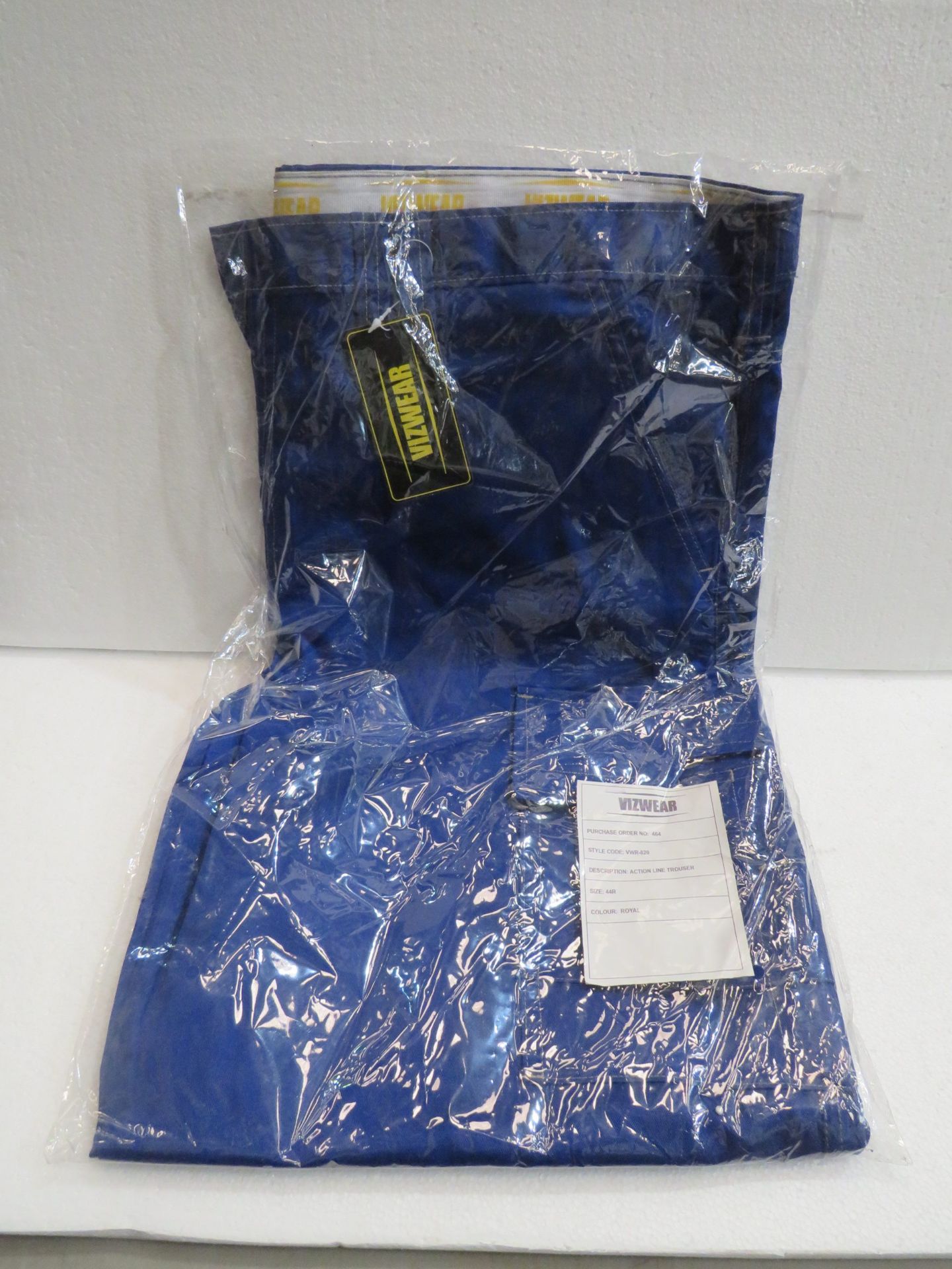 Vizwear action line trousers, size 44R in royal blue