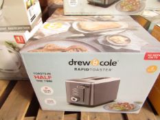 | 1x | DREW AND COLE RAPID 2 SLICE TOASTER | REFURBISHED AND BOXED | NO ONLINE RESALE | SKU - |