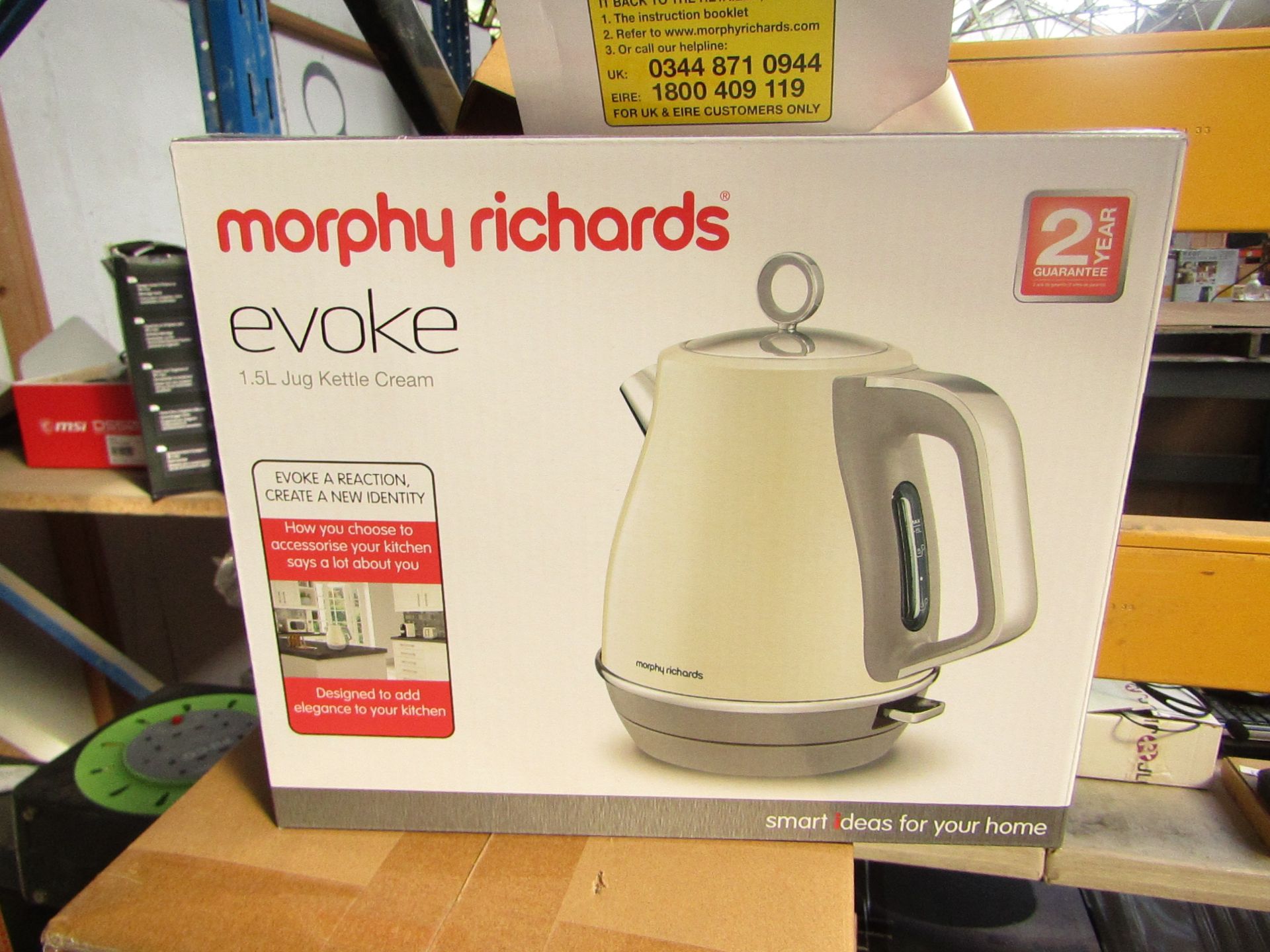 Morphy Richards Evoke 1.5L jug cream kettle, brand new and boxed. RRP £49.99