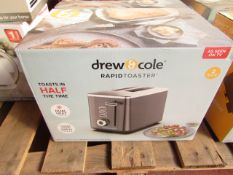 | 1x | DREW AND COLE RAPID 2 SLICE TOASTER | REFURBISHED AND BOXED | NO ONLINE RESALE | SKU - |