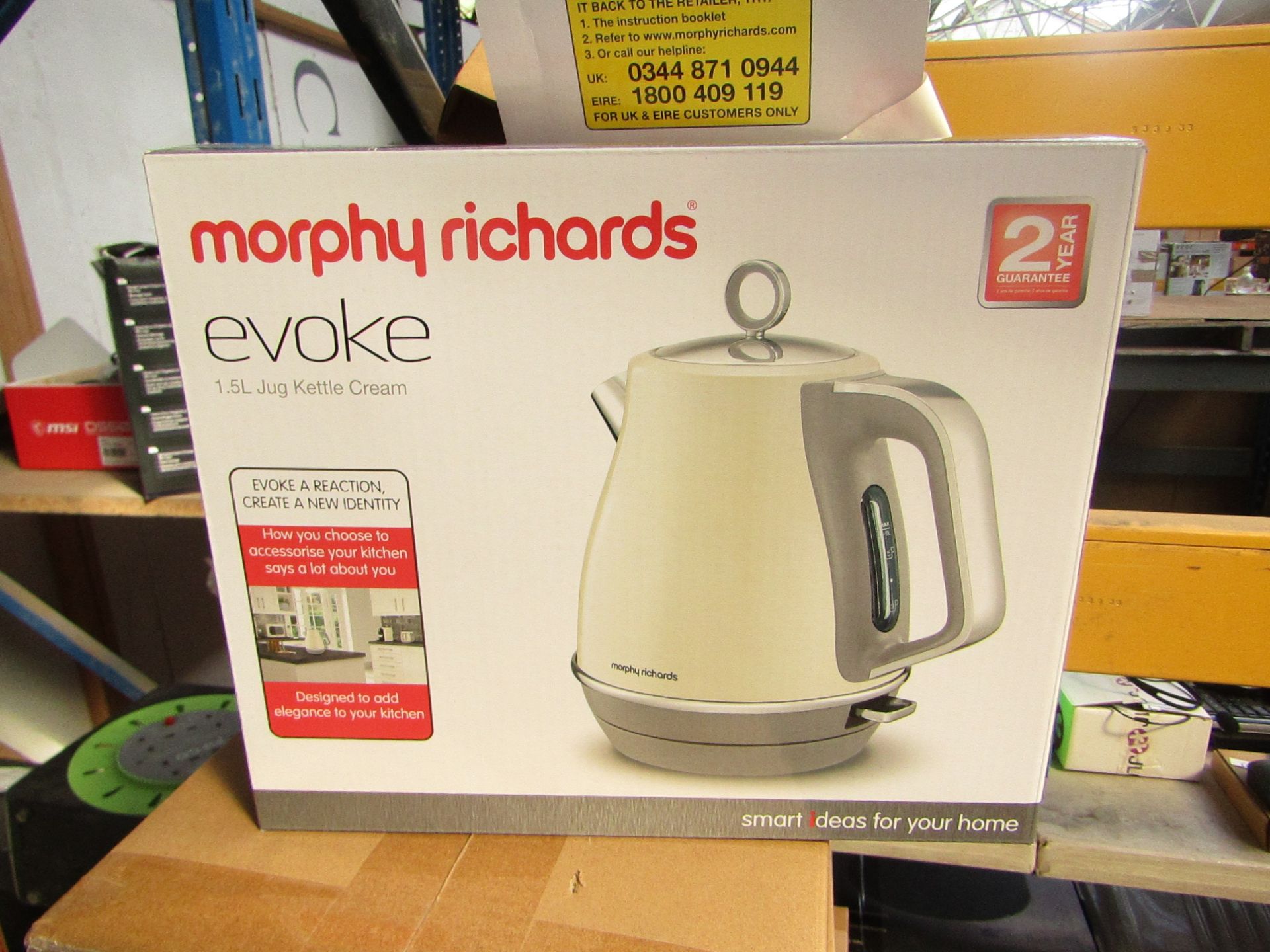 Morphy Richards Evoke 1.5L jug cream kettle, brand new and boxed. RRP £49.99