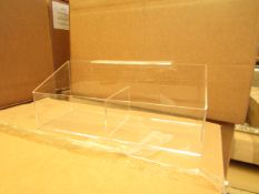 2x Spanx - Transparent Double Bin For Ladder ( 38cm Long X 15cm Tall X 15 Wide ) - Good Condition.