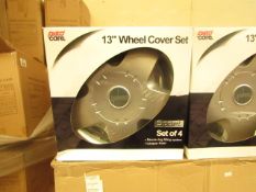 Autocare Box of 4x 13" Wheel Cover Set in Lacquer Finish - New & Boxed.