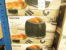 Salter Deco 2 Slice Toaster With Removable Crumb Tray - Refurbished & Boxed - RRP £19.99.