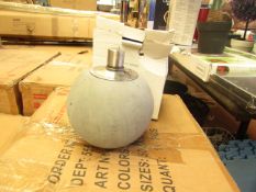 Grey Concrete Citronella Oil Garden Table Lamp - Unchecked & Boxed - £24.99.