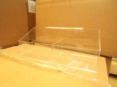 2x Spanx - Transparent Double Bin For Ladder ( 38cm Long X 15cm Tall X 15 Wide ) - Good Condition.