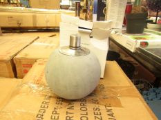 Grey Concrete Citronella Oil Garden Table Lamp - Unchecked & Boxed - £24.99.