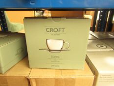 Croft Collection Bramley 2 Espresso Cups & Saucers - New & Boxed