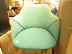 | 1X | MADE.COM LUIE OFFICE CHAIR, MINERAL BLUE & EMERALD GREEN | APPEARS TO HAVE A RIP IN THE