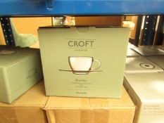Croft Collection Bramley 2 Espresso Cups & Saucers - New & Boxed