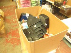 1X PALLET OF GENERAL GEAR SUCH AS COPPER PANS, BOOSTER SEATS, PLASTIC JUGS, ALL UNCHECKED, SEE