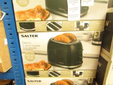 Salter Deco 2 Slice Toaster With Removable Crumb Tray - Refurbished & Boxed - RRP £19.99.