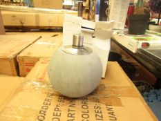 Grey Concrete Citronella Oil Garden Table Lamp - Unchecked & Boxed - £24.99.