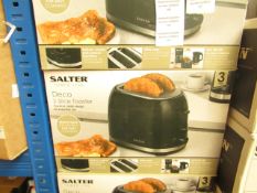 Salter Deco 2 Slice Toaster With Removable Crumb Tray - Refurbished & Boxed - RRP £19.99.