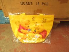 1X DISNEY WINNIE THE POOH CARRY ZIP BAG, UNCHECKED AND PACKAGE, SEE PICTURE