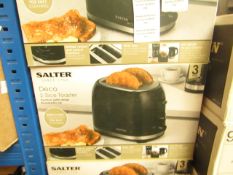 Salter Deco 2 Slice Toaster With Removable Crumb Tray - Refurbished & Boxed - RRP £19.99.