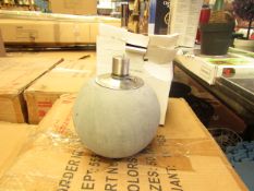 Grey Concrete Citronella Oil Garden Table Lamp - Unchecked & Boxed - £24.99.