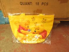 1X DISNEY WINNIE THE POOH CARRY ZIP BAG, UNCHECKED AND PACKAGE, SEE PICTURE