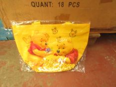 1X DISNEY WINNIE THE POOH CARRY ZIP BAG, UNCHECKED AND PACKAGE, SEE PICTURE