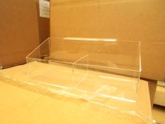 2x Spanx - Transparent Double Bin For Ladder ( 38cm Long X 15cm Tall X 15 Wide ) - Good Condition.