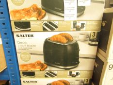 Salter Deco 2 Slice Toaster With Removable Crumb Tray - Refurbished & Boxed - RRP £19.99.