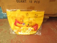 1X DISNEY WINNIE THE POOH CARRY ZIP BAG, UNCHECKED AND PACKAGE, SEE PICTURE