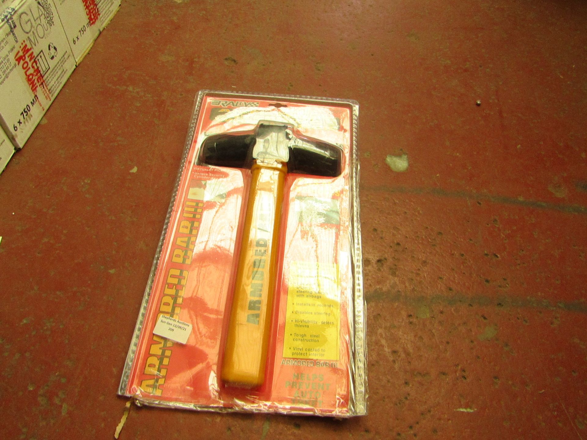 Armored Bar Anti-Theft Steering Wheel Lock - New & Packaged
