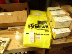 2x Vizwear - Hi-Vis Yellow Polycotton Trousers - Size 3XL - New & Packaged.