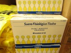 5x Tiedra - Salinet Monodosis (Looks To Be Eye Drops) (40x 5ml) - Unused & Boxed.