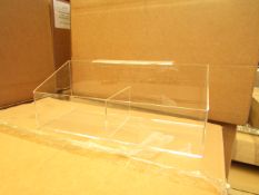 2x Spanx - Transparent Double Bin For Ladder ( 38cm Long X 15cm Tall X 15 Wide ) - Good Condition.