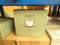 Croft Collection Bramley 2 Espresso Cups & Saucers - New & Boxed