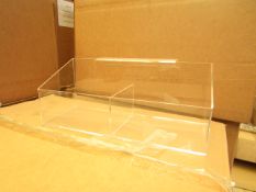 2x Spanx - Transparent Double Bin For Ladder ( 38cm Long X 15cm Tall X 15 Wide ) - Good Condition.